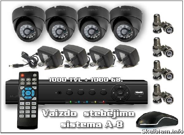 Skelbimas I�PARDAVIMAS ! - Vaizdo Steb�jimo Sistema 1000TVL.